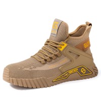 GUYISA Sports Series Customizable Fly Woven Fabric Safety Boots Breathable Mesh Upper Safety Boots