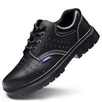 GUYISA Hot Sale Leather Labor Protection Footwear Non-Slip Waterproof with Impact & Puncture Resistant Guard