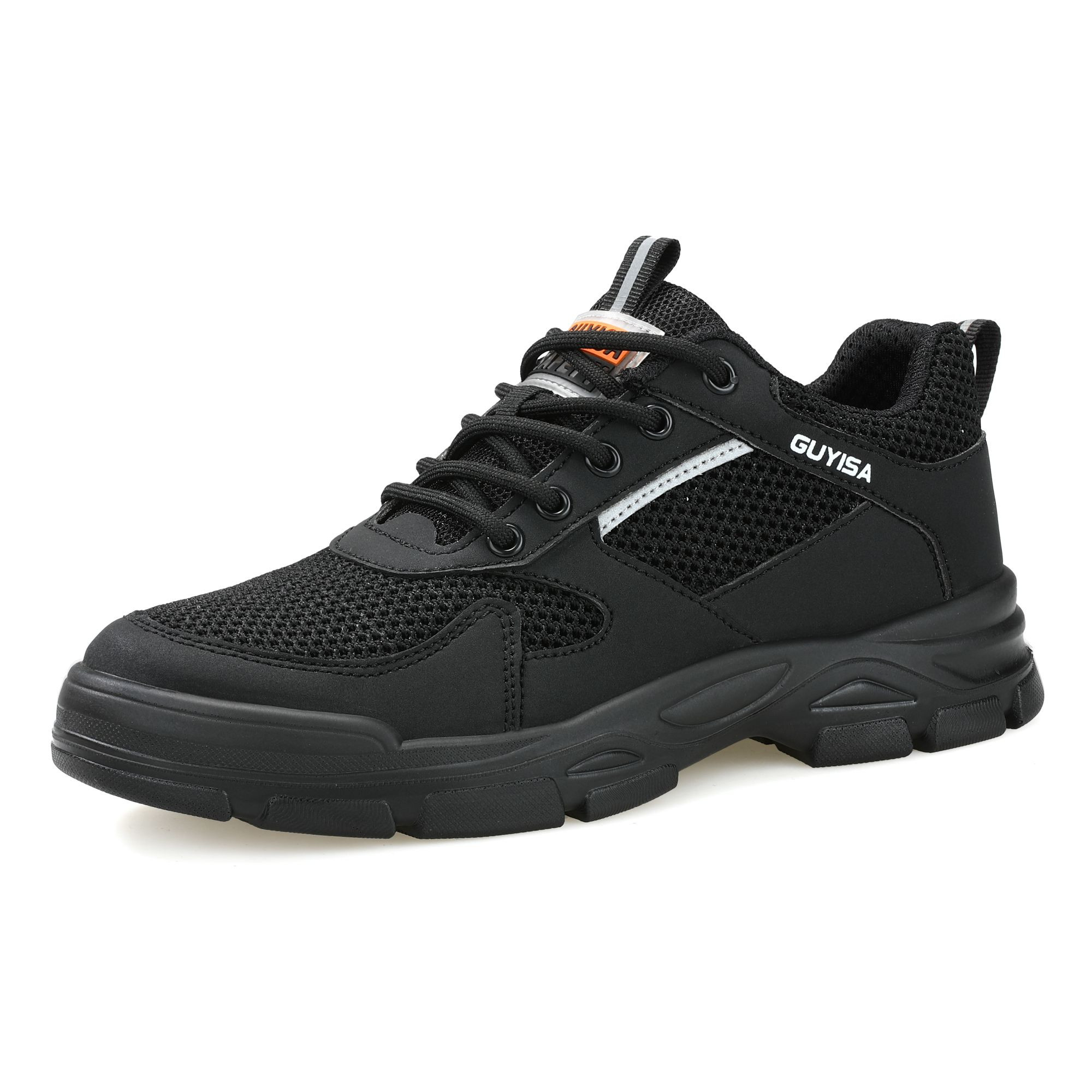 GUYISA Ergonomic Safety Shoes Slip Resistant Comfortable All Day Light Industrial Delivery Driving PU