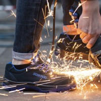 Middle Cut Safety Shoes Puncture-resistant Anti-slip Wear-resistant Work Shoes