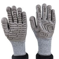 Cut Resistant & Anti-Impact HPPE TPE Molded Gloves 13G for Heavy Duty Workshop Safety