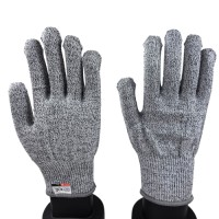 Food Grade Cut Level 5 HPPE Cut Resistant Gloves 13G for Food Processing Safety & Industrial Hand Protection