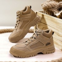 GUYISA Unisex Four Seasons Non Slip Anti Smashing and Anti Piercing Comfortable High-Top Safety Shoes Boots