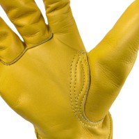 Premium Golden Top Grain Cowhide Mechanics Gloves with CE Certification for Oil Resistance & Enhanced Automotive Grip
