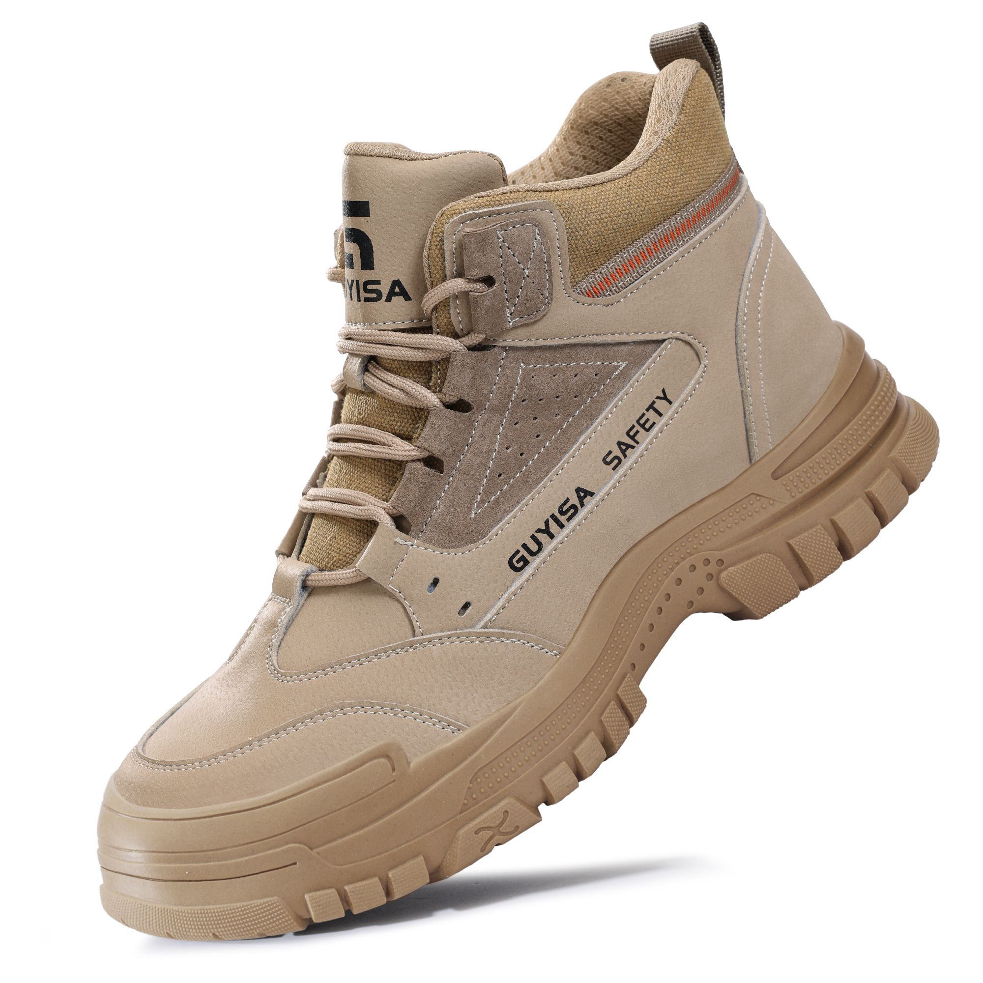 GUYISA Modern Steel Toe Safety Shoes for Workwear - Anti Smashing, Anti Piercing, Four Season Wear