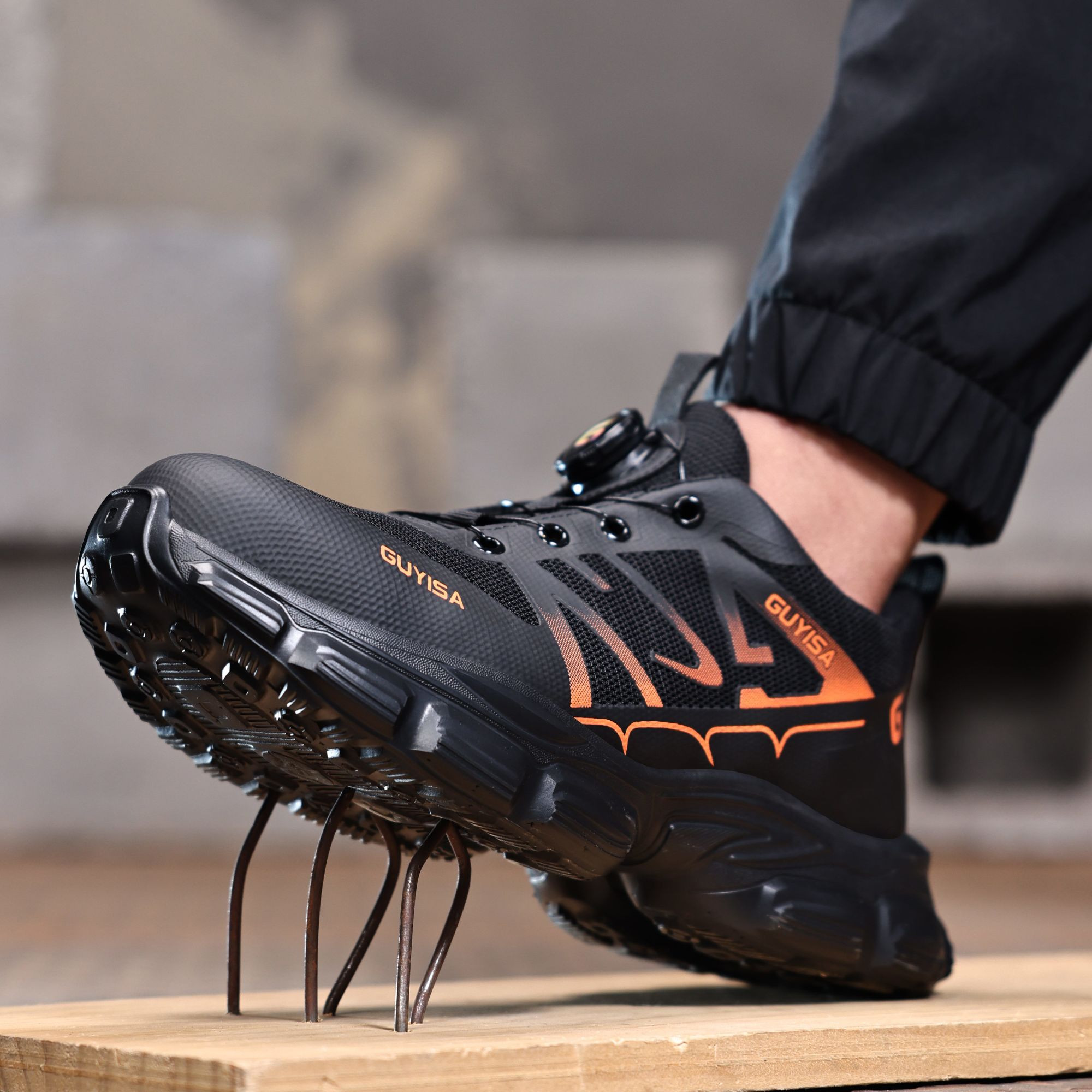Premium Safety Work Shoes - Breathable Steel Toe Puncture Resistant for Construction, Hiking, Walking