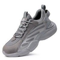 GUYISA Athletic Leather Safety Shoes Anti Puncture Lightweight Steel Toe for Logistics Light Construction