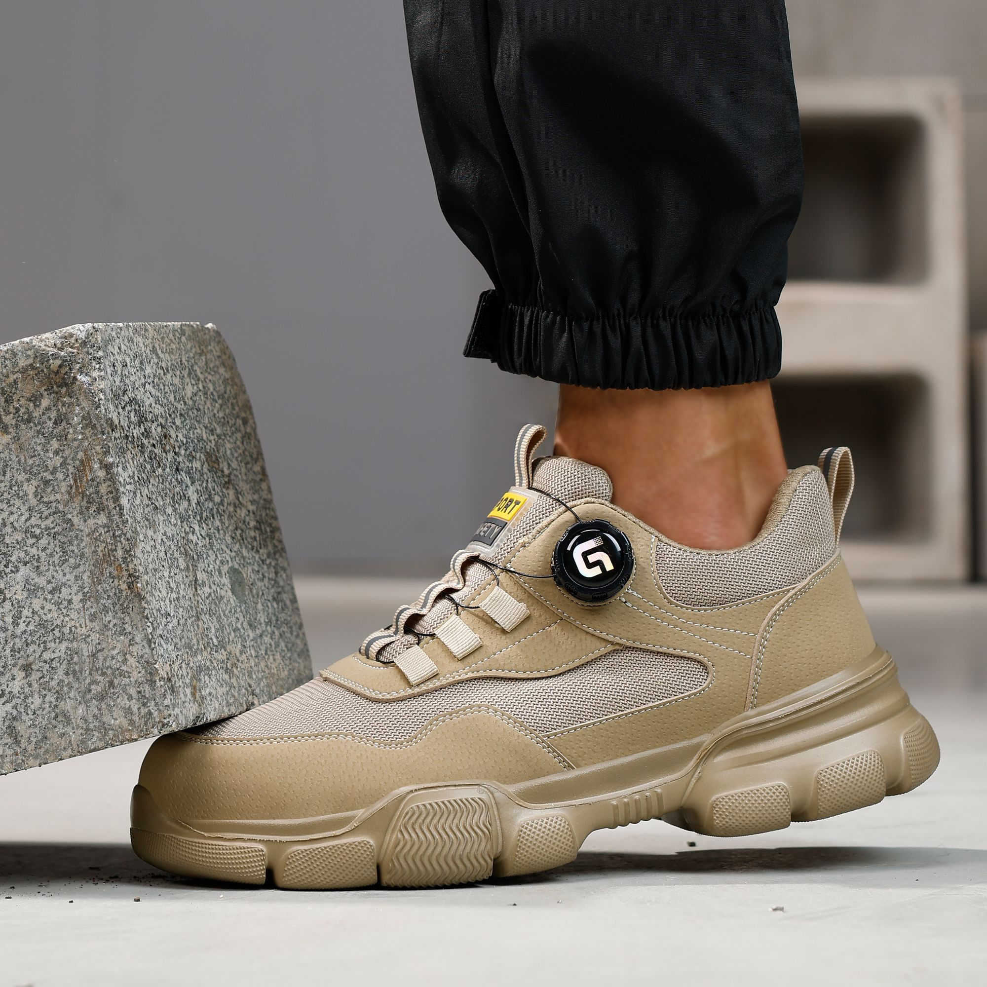 GUYISA Safety Shoes Workwear Series Microfiber Upper European Steel Toe Puncture Sole New Fashion Safety Shoes