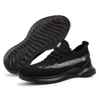 Wholesale Safety Boot Breathable Anti-Smash Steel Toe Cap Indestructible Work Shoes EVA Insole Anti-Slip Features
