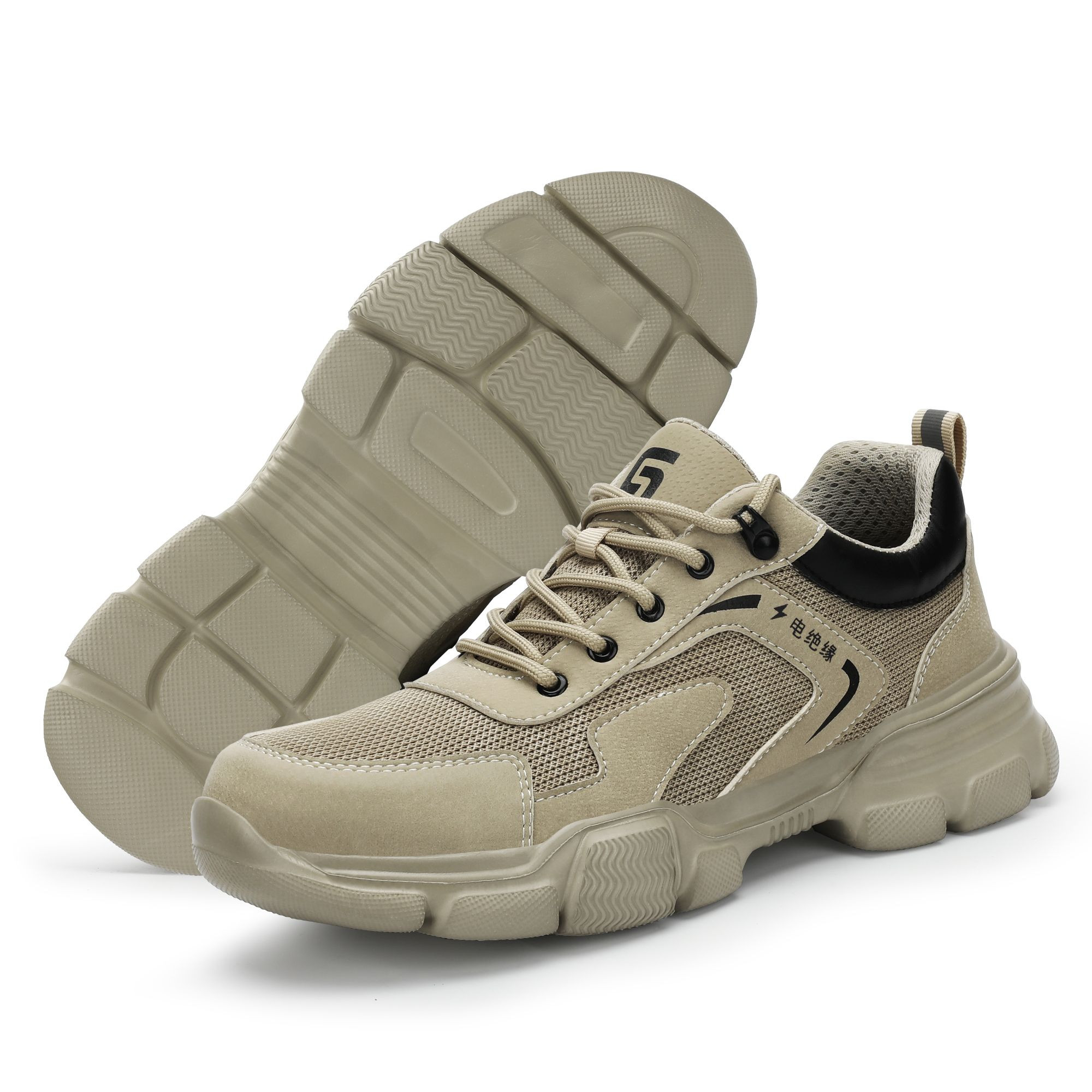 GUYISA Mens Safety Shoes Work Sports Shoes European Standard Steel Toe Safety Shoes