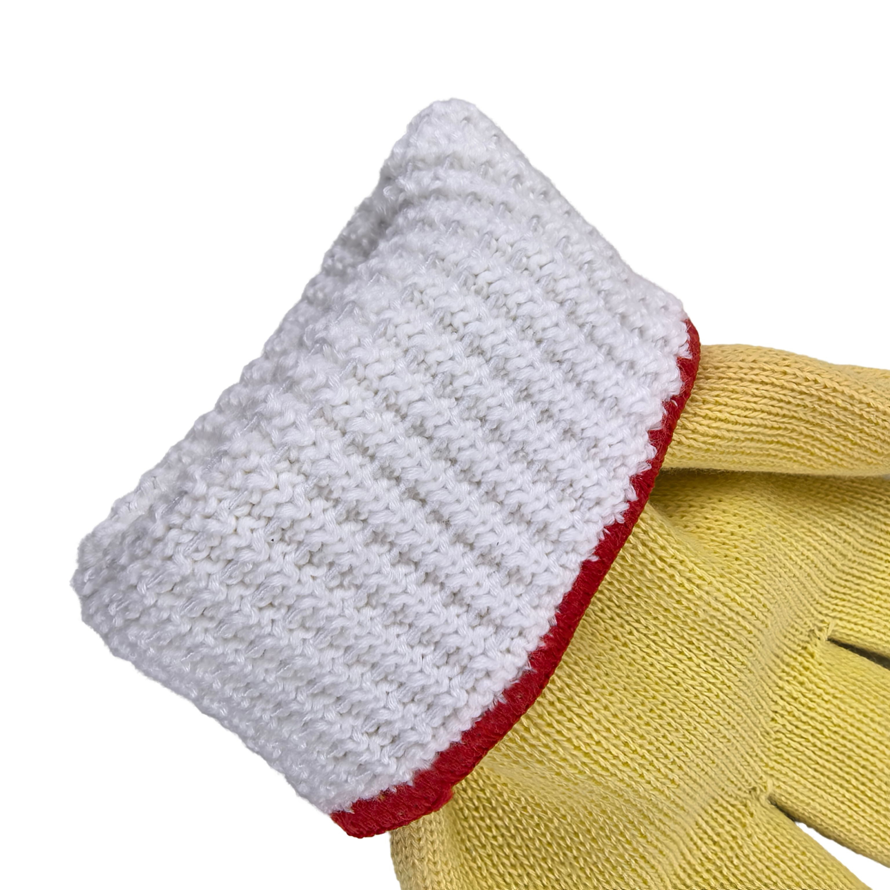 Heat Resistant Aramid Cotton Blended Gloves Double Layer 7G for Industrial High Temperature Use & Welding Safety