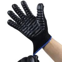 Anti-Vibration Reinforced Thumb Gloves Full Polyester 7G for Industrial Impact Protection & Workshop Safety