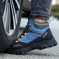 Fashion New Outdoor Breathable Anti-puncture Steel Toe Safety Shoes Supplier Man Shoes