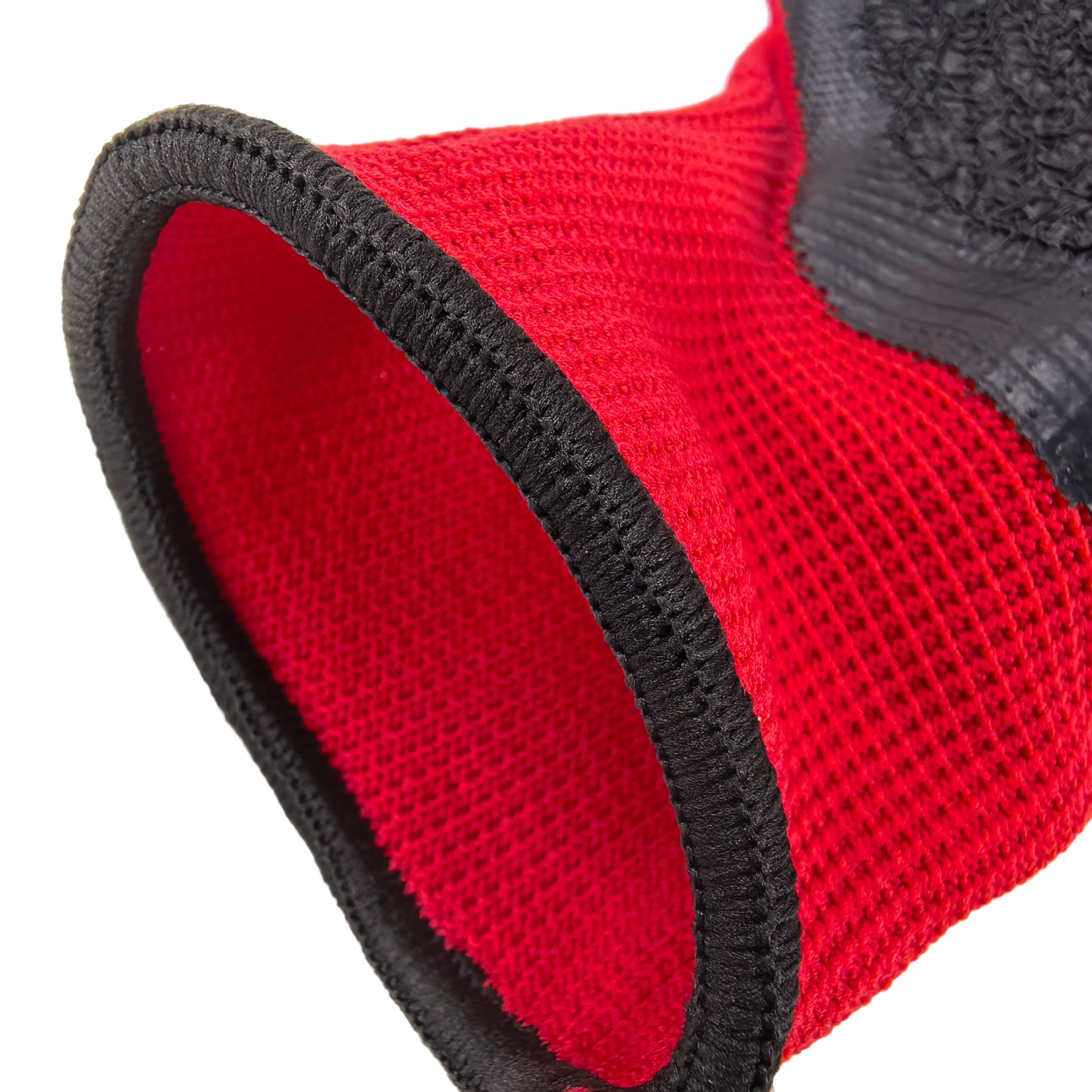 Red Polyester Palm Dipped Wrinkled Latex Gloves 13G for Industrial Safety & Anti-Slip Protection
