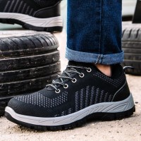 Best-selling brand safety shoes security breathable fly netting cloth factory workshop work steel toe safety shoes