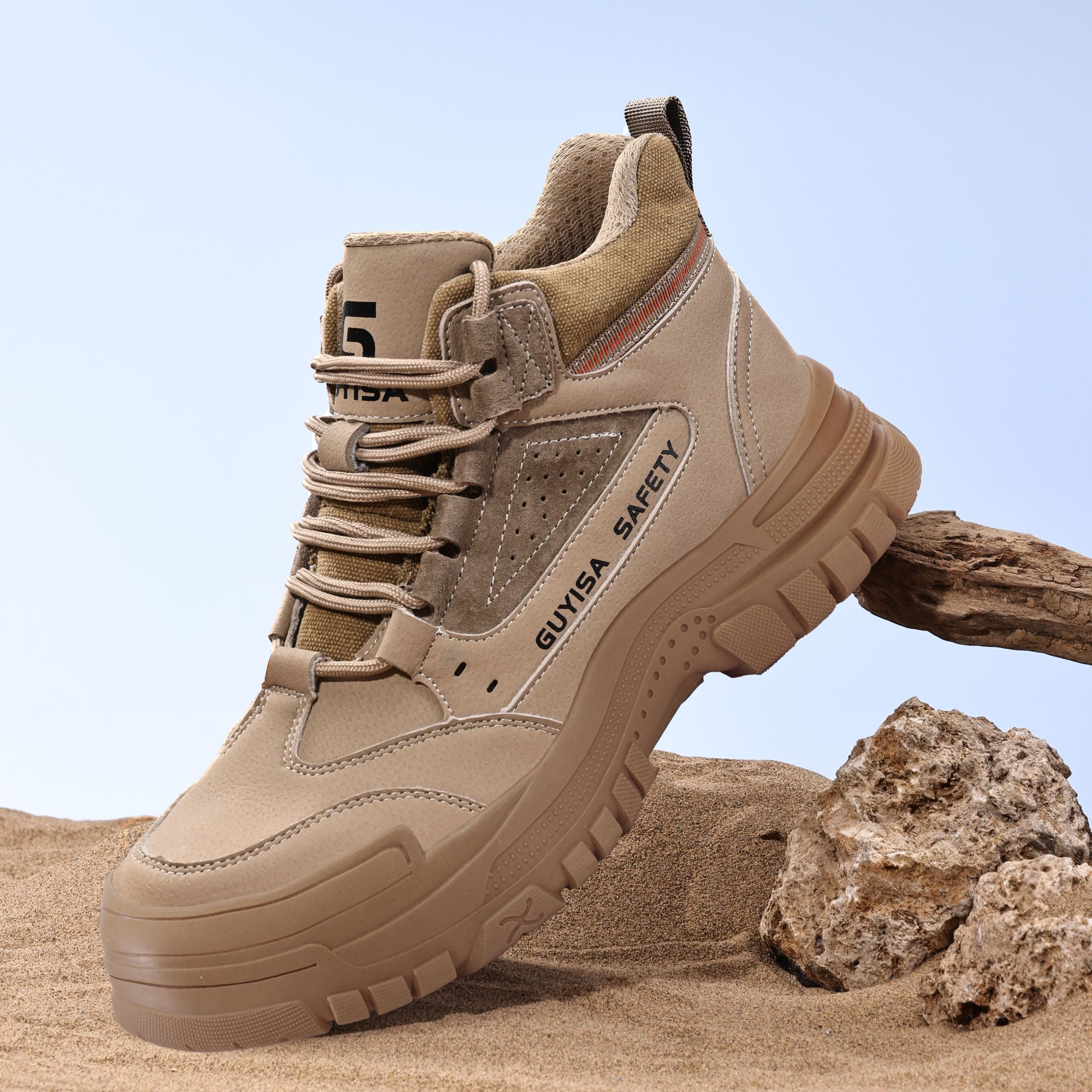 GUYISA Modern Steel Toe Safety Shoes for Workwear - Anti Smashing, Anti Piercing, Four Season Wear