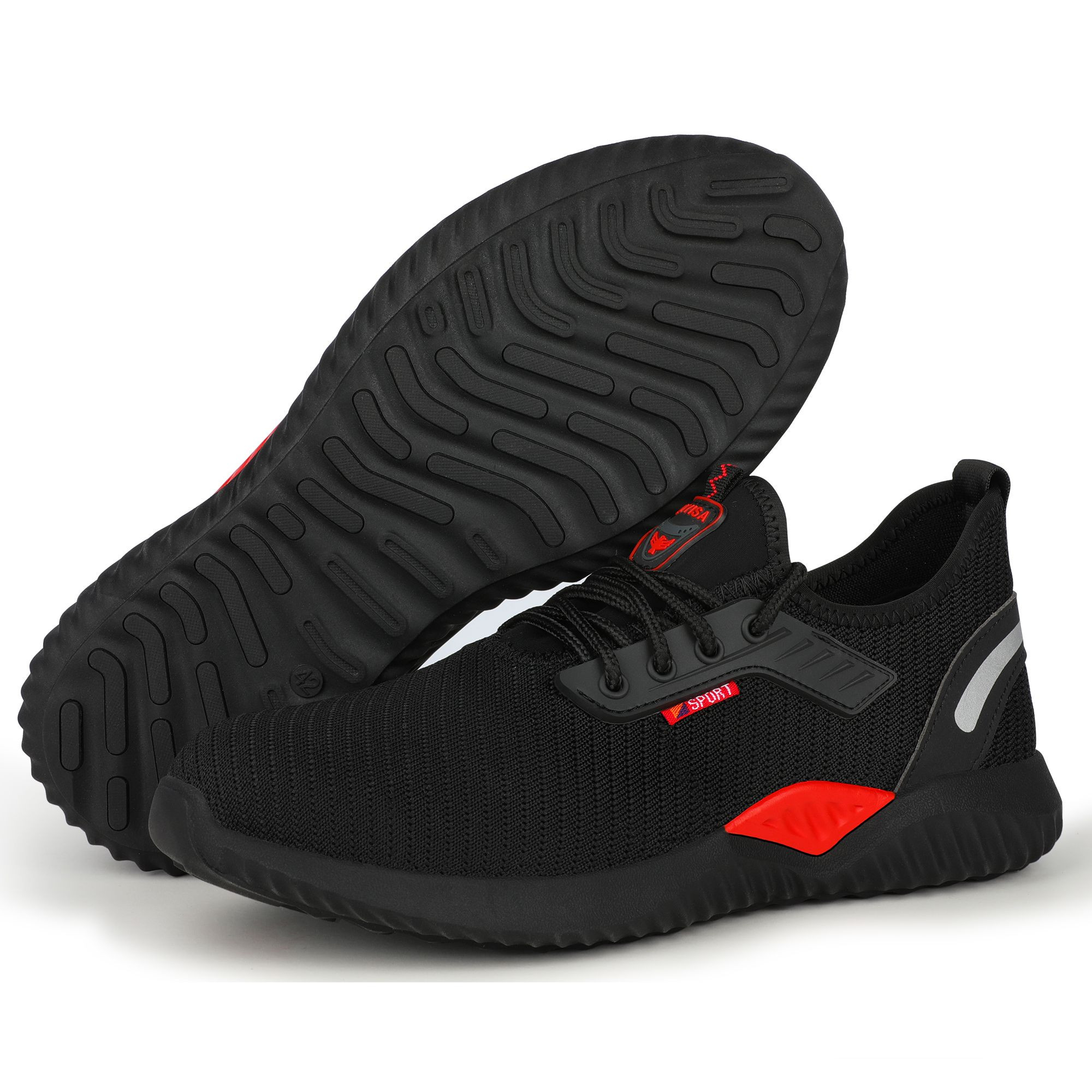 Mens Fashion Safety Shoes Anti-Slip Puncture-Proof with Steel Toe for Sports Womens Feminino Foot Protection
