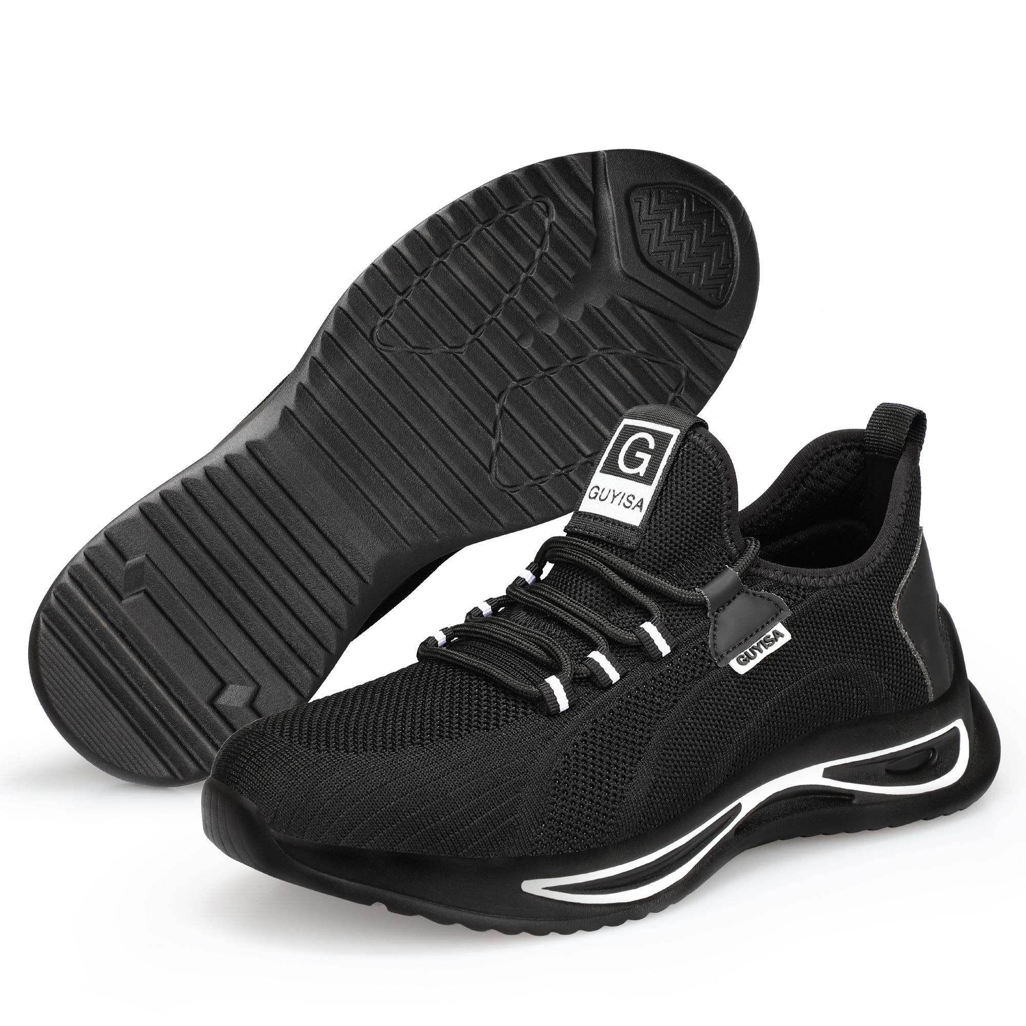 Mens Lightweight Steel Toe Work Safety Shoes High Strength Abrasion & Puncture Protection Protective for Summer Work