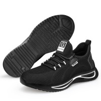 Mens Lightweight Steel Toe Work Safety Shoes High Strength Abrasion & Puncture Protection Protective for Summer Work