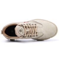 Safety Shoes: Suede Leather and Mesh Upper, Steel Toe, Kevlar Midsole, Rubber Outsole