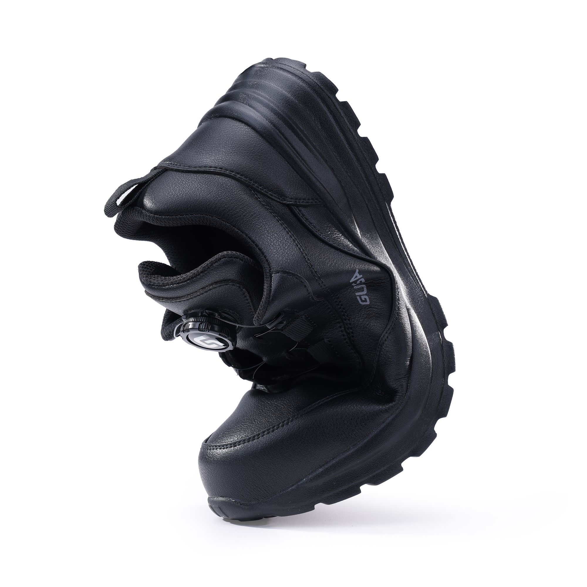 Leather Safety Shoes for Men Steel Toe Anti Slip Waterproof Rubber Outsole Leather Safety Shoes for Men