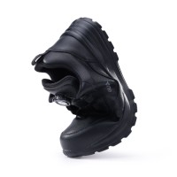 Leather Safety Shoes for Men Steel Toe Anti Slip Waterproof Rubber Outsole Leather Safety Shoes for Men
