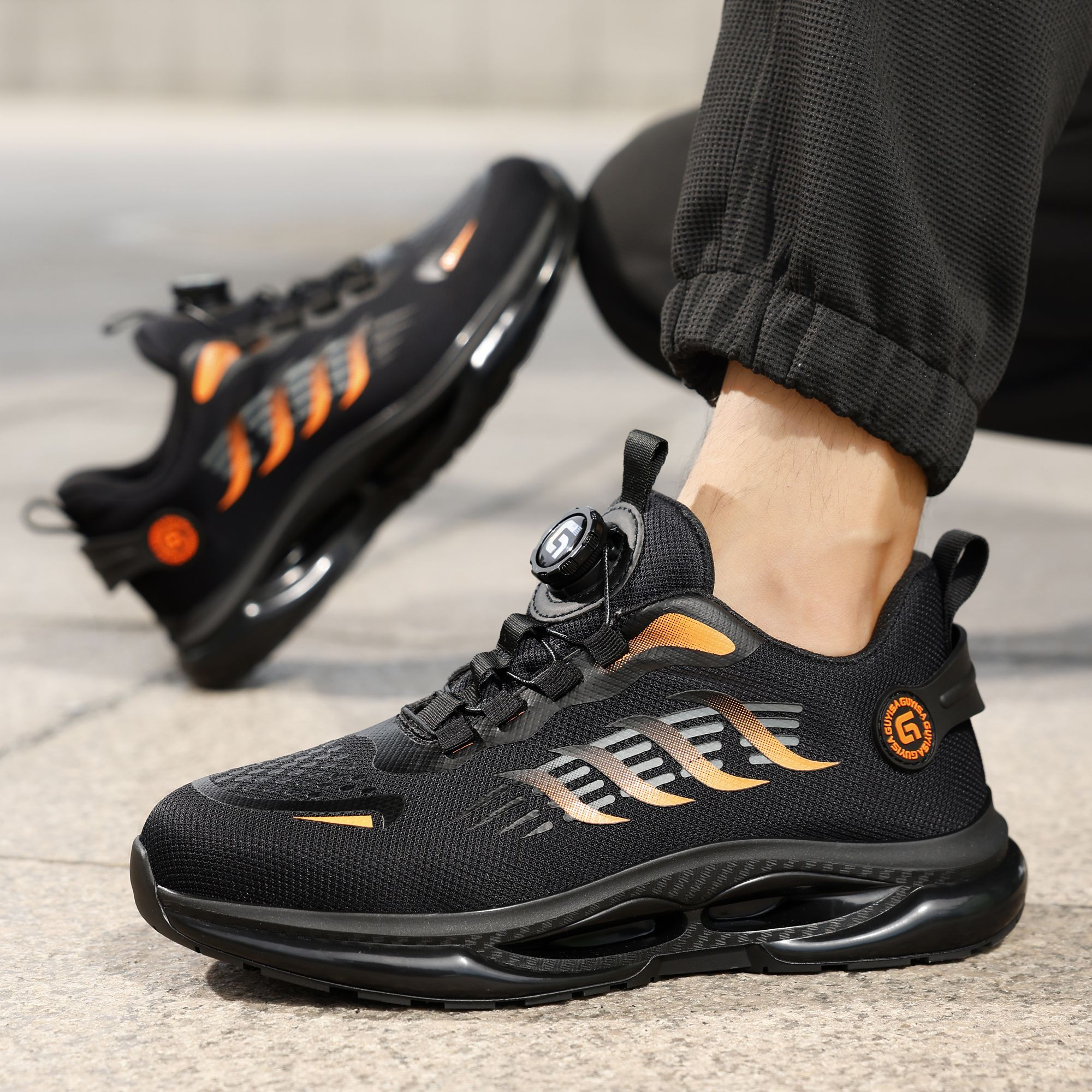Buckle Convenient Sports Safety Shoes European Standard Steel Toe Safe Shoes Lightweight Safety Shoes for Men