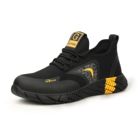 GUYISA Safety Shoes Mens Breathable Work Protective Shoes Steel Toe Anti-Smash Anti-Puncture Safety Footwear