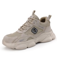 Light Safety Shoes Mesh Upper Anti-smashing Breathable Cushioned Rubber Outsole Anti-slip Light Safety Shoes