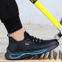 GUYISA Dual Density PU Outsole Work Boots with Breathable Steel Toe for Construction Mining Heavy Industry