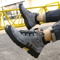 GUYISA Industrial Top Quality Comfortable Puncture Resistant Steel Toe Anti Slip Rubber Sole High Safety Shoes