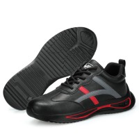 GUYISA Fashion Safety Shoes Lightweight PU Outsole Waterproof Shoes Leather Outdoor Mens Safety Shoes Boots