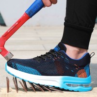GUYISA Fashionable Highly Breathable and Lightweight Shock Absorbing Flexible Puncture Proof Outdoor Safety Shoes