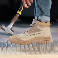 GUYISA Modern Steel Toe Safety Shoes for Workwear - Anti Smashing, Anti Piercing, Four Season Wear