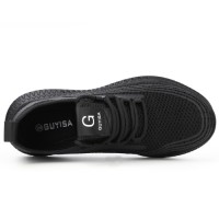 China factory fast delivery workers protection black mesh surface breathable safety shoes CE anti-hit anti-puncture