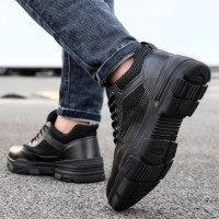 GUYISA Summer Hot Sale Mens Steel Toe Safety Shoes Anti-Scratch and Rust Proof Industrial Work Boots