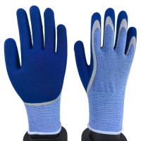 Double Layer Palm Dipped Latex Sandy Gloves 13G Nylon Spandex for Industrial Flexibility & Workshop Safety