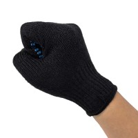 Non-Slip PVC Dotted Gloves 10G Black Poly-Cotton Blend for Enhanced Grip in Material Handling & Logistics