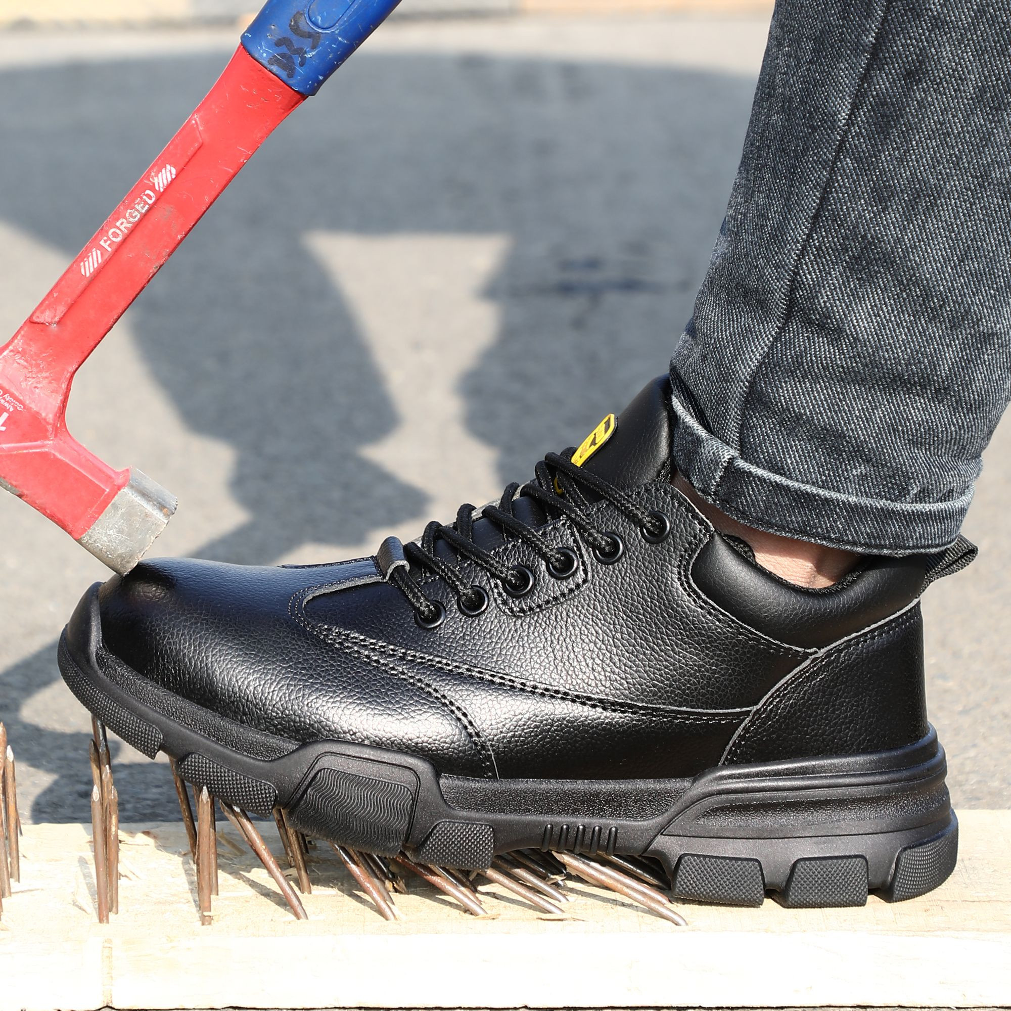 10KV Electrical Hazard Steel Toe Safety Work Boots - Anti-Puncture Leather for Mens Industrial