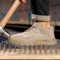 GUYISA Safety Shoes for Men Insulation 10kv Toe PU Shoes for Men Anti-puncture Suede Safety Shoes