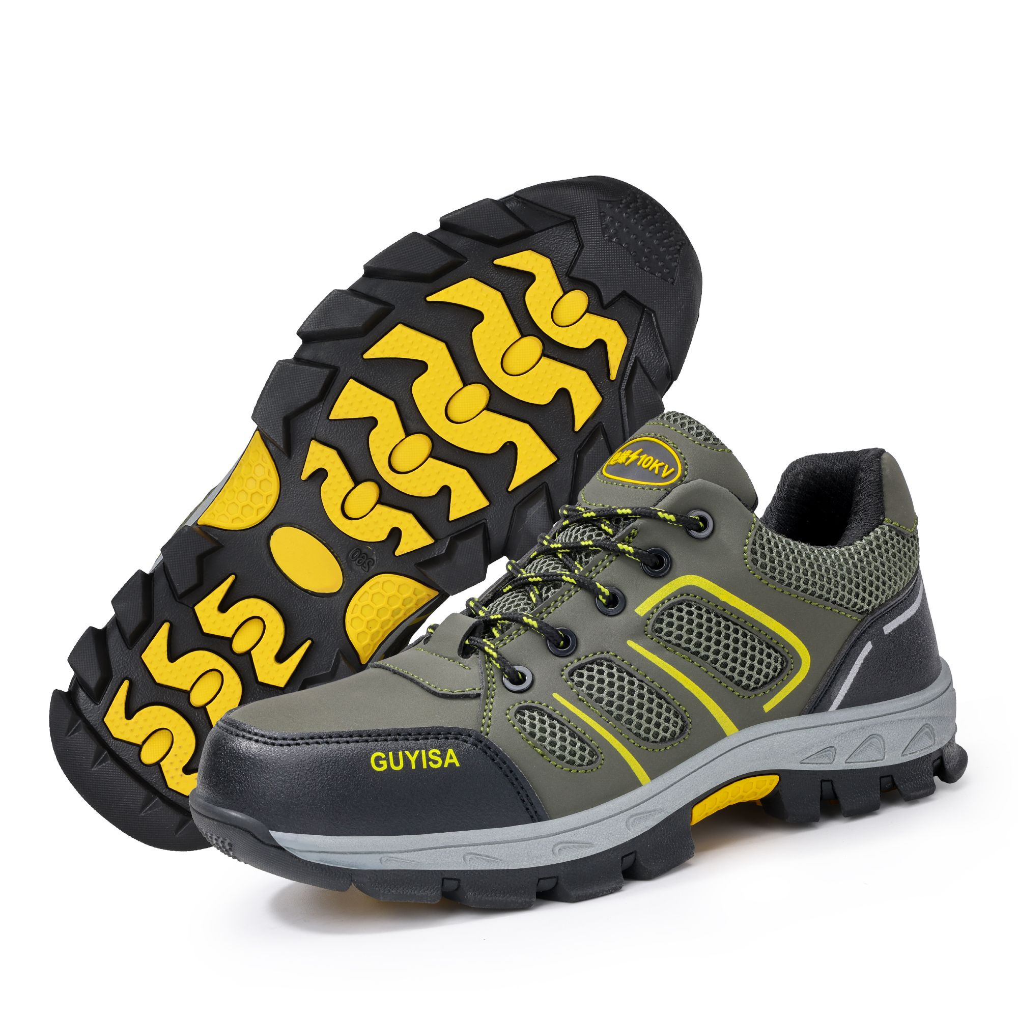 Premium Anti-Smashing Insulated 10KV Safety Shoes with Space Leather & Mesh for Electrical Work Industrial Protection