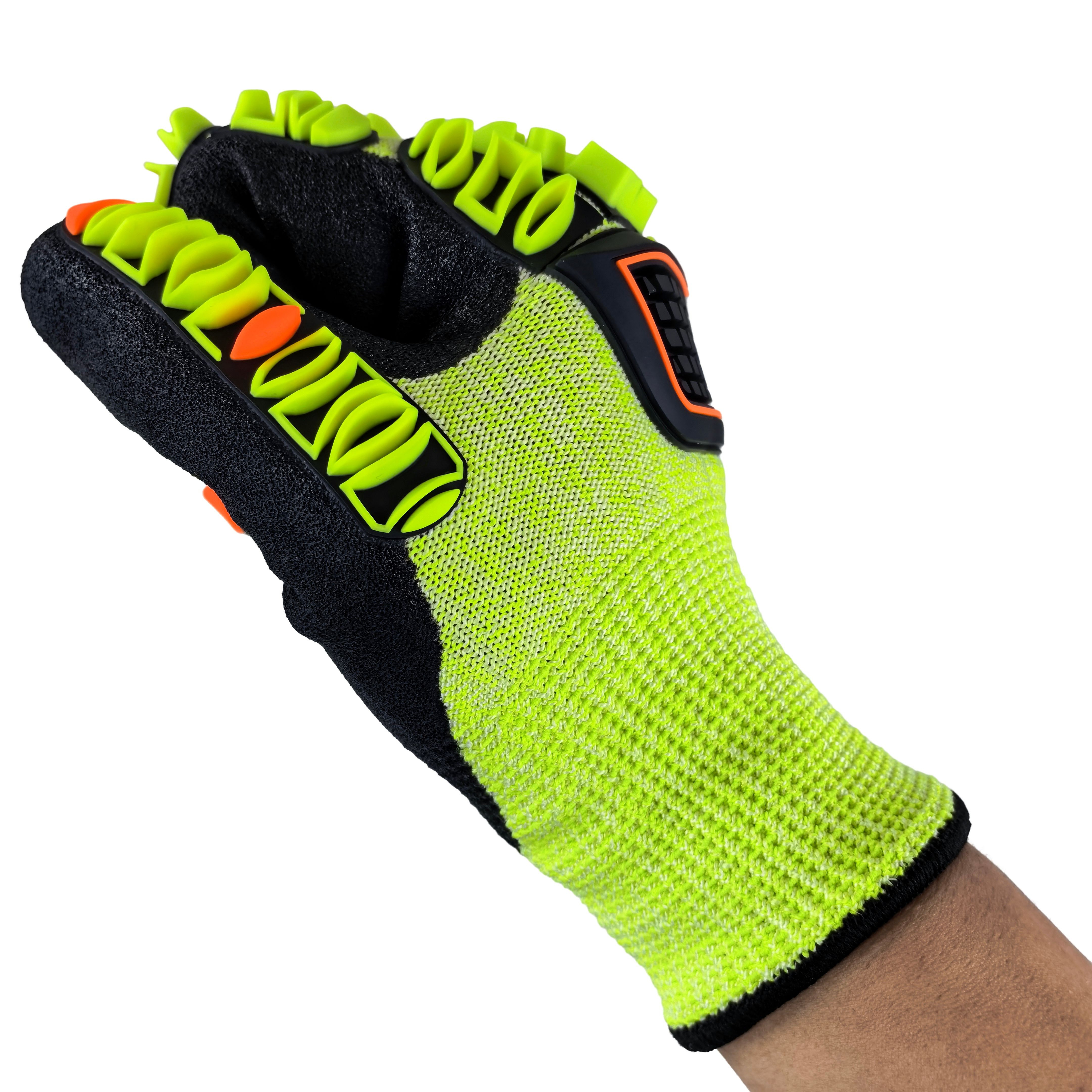 Anti-Vibration TPR Coated Cut Resistant Gloves Nitrile Sandy 13G for Mechanical Repair & Workshop Safety