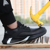 New Style PU Bottom High Quality Safety Shoes With Steel Toe Fashion Industrial Lightweight Safety Work Shoes
