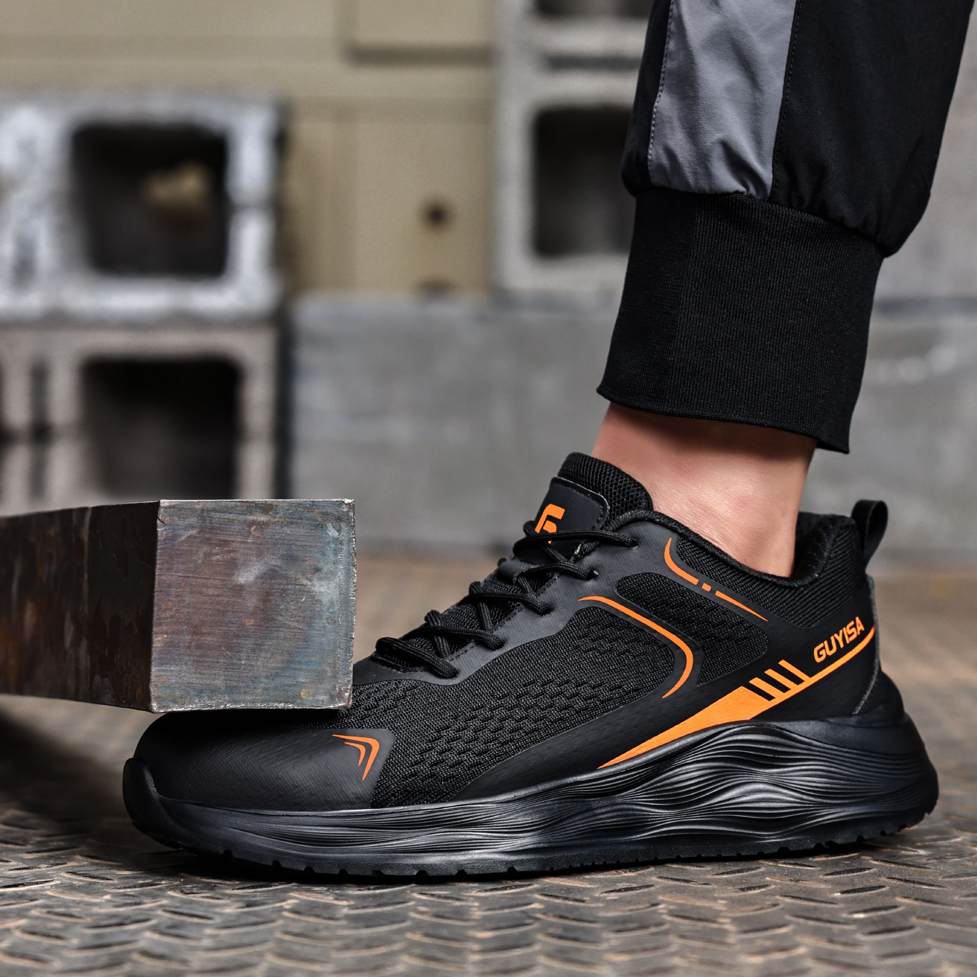 Best Selling Breathable Steel Toe Safety Shoes with Puncture Proof Sole for Work Hiking Walking