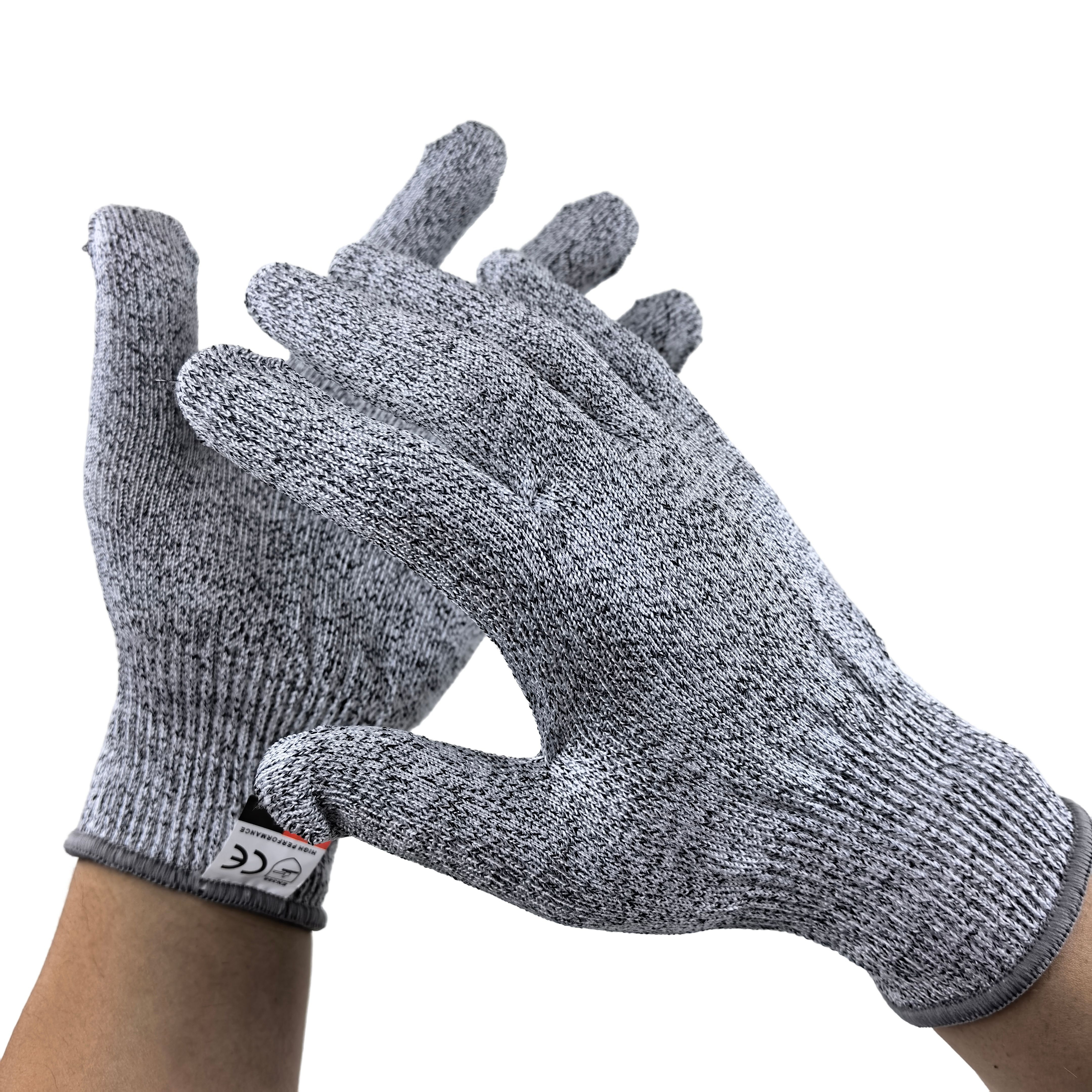 Food Grade Cut Level 5 HPPE Cut Resistant Gloves 13G for Food Processing Safety & Industrial Hand Protection