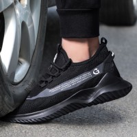 Wholesale Safety Boot Breathable Anti-Smash Steel Toe Cap Indestructible Work Shoes EVA Insole Anti-Slip Features