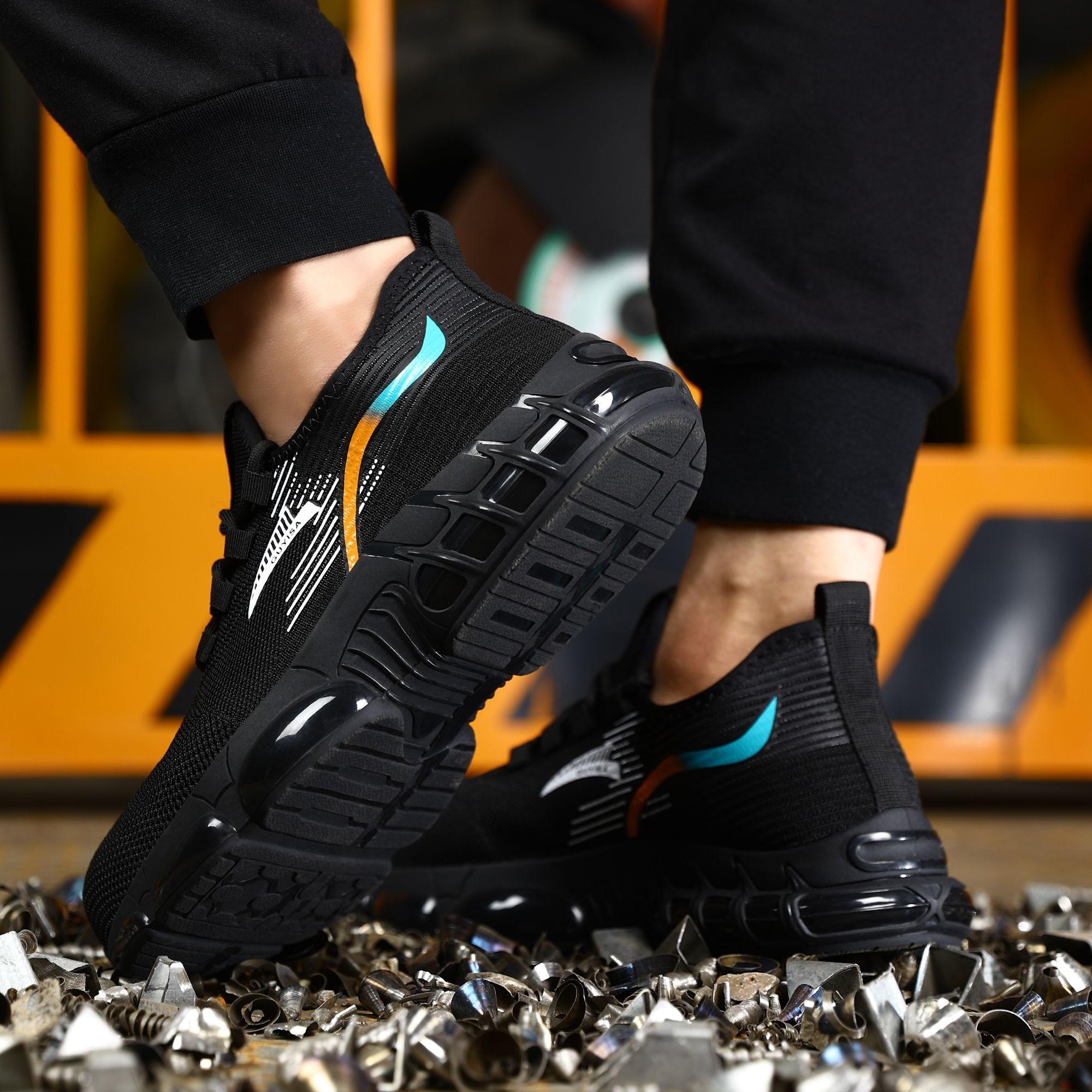 2025 New Anti-Slip Safety Shoes - Waterproof & Breathable Steel Toe Work Boots for Outdoor Labor Protection