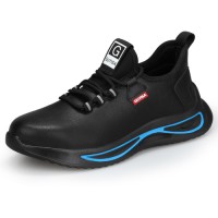 GUYISA Dual Density PU Outsole Work Boots with Breathable Steel Toe for Construction Mining Heavy Industry