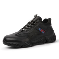 Guyisa Mens High Quality Impact Resistant Anti-Collision Shock Absorbing Safety Shoes for Welding