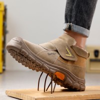 GUYISA Non-Slip and Anti-Ironing Welders Safety Shoes Work Boots for Protective Work Environments